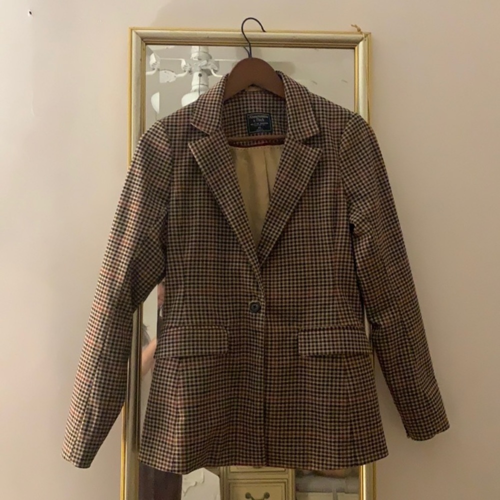 Abercrombie plaid blazer XS